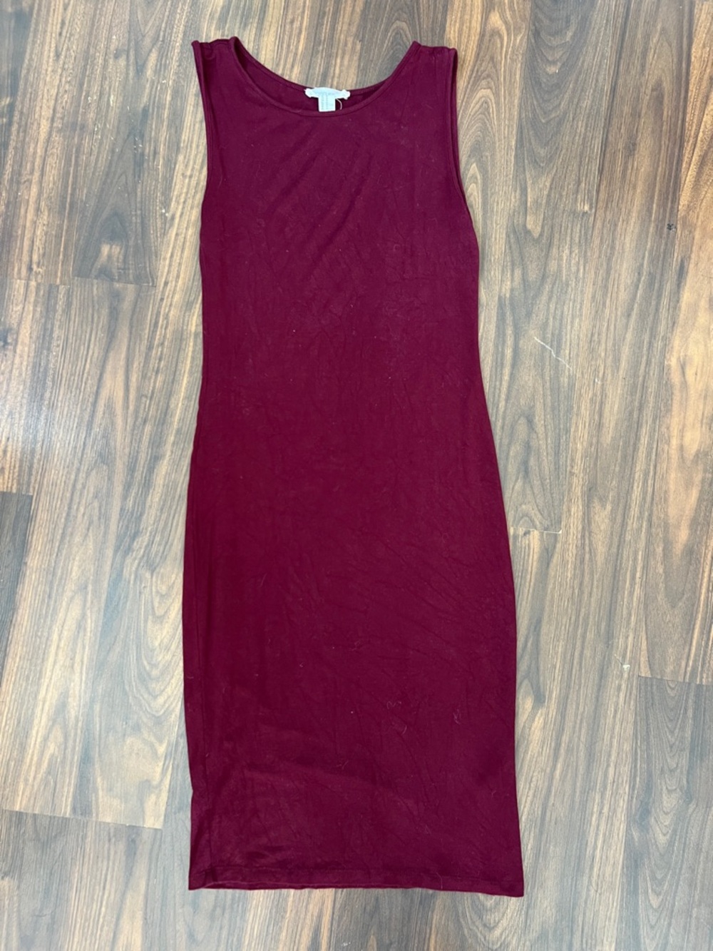 Forever 21 Sleeveless Midi Dress in Burgundy